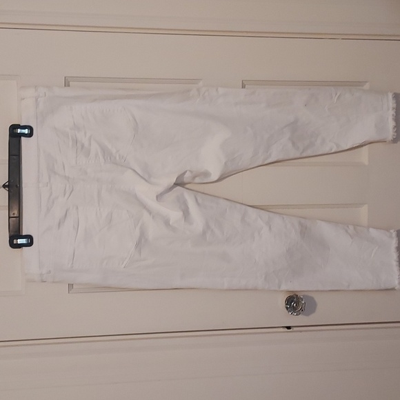 Loft White Jeans with Blue Side Stripe - Picture 10 of 14